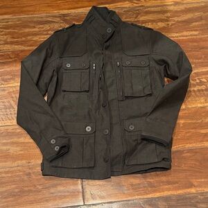 Men's Classic Black Field Jacket. New